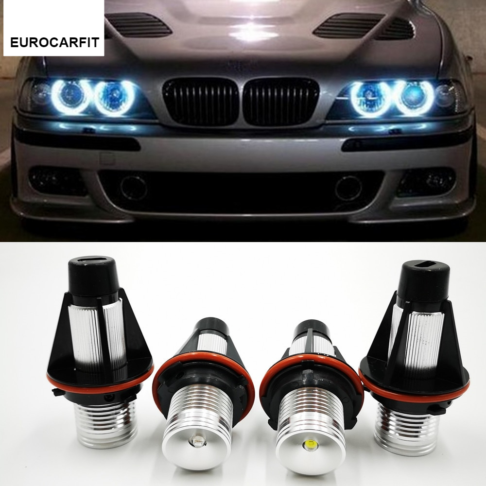YZHUA 2 unids Error LED LED Angel Eyes Marker Lights Bulbs Fit para BMW E39 E53 E60 E61 E63 E64 E65 E66 E87 525i 530i XI 545i M5 Color : Blue