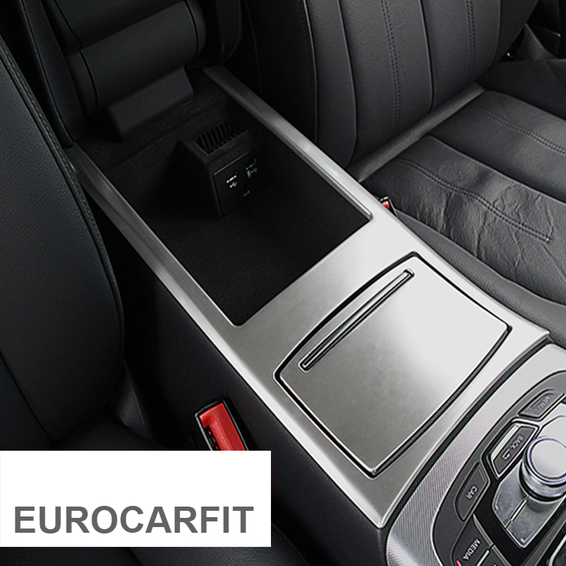 AUDI Carbon fiber interior for A6 A7 Silver or Carbon Fiber Cup Holder