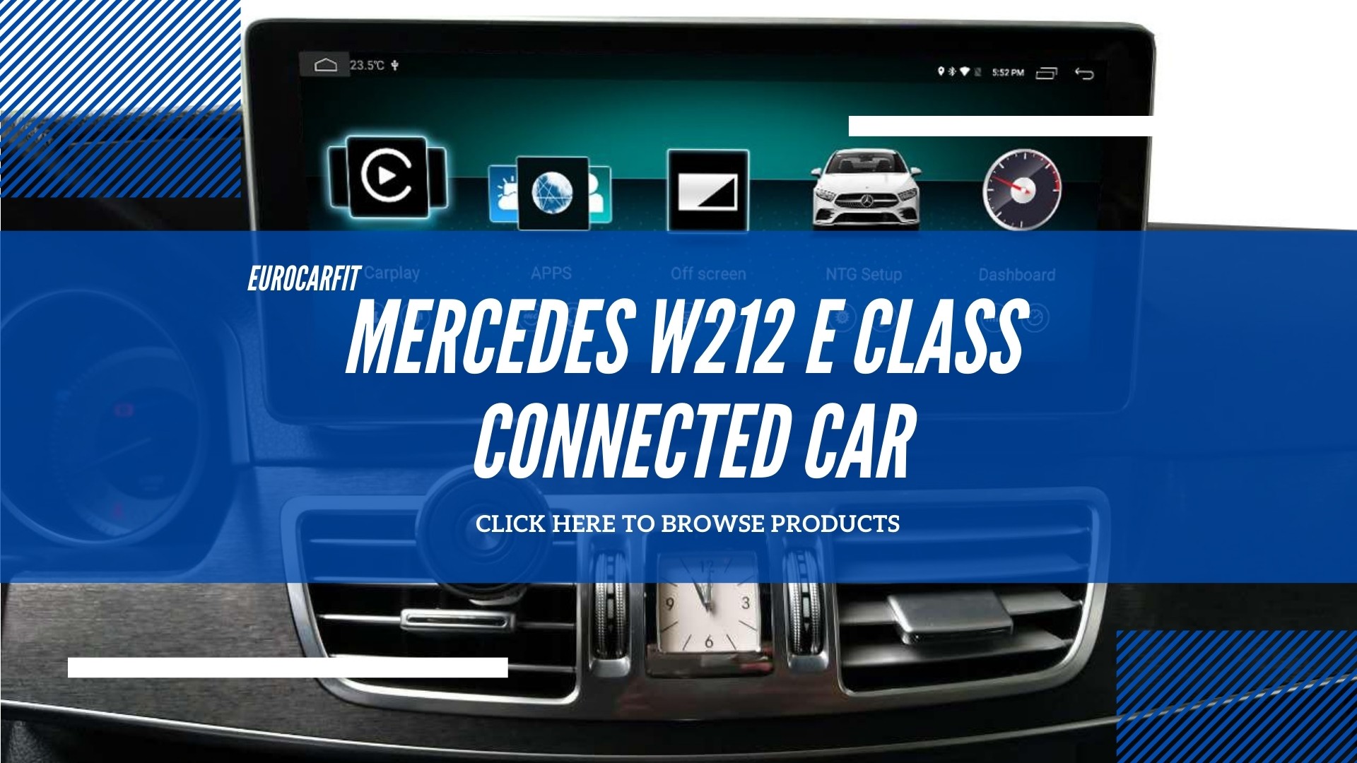 Mercedes Benz E Class (2009 – 2016) Model W212 Premium Android screen